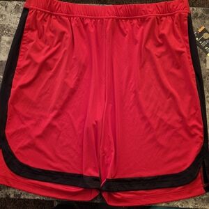 Men's Red and Black Athletic Shorts